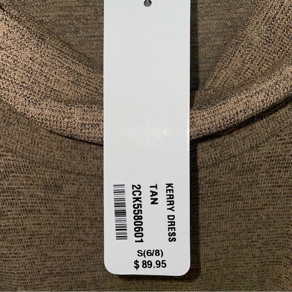 Soft Surroundings Tan Kerry Knit Dress Cowl Neck Sleeveless Size S NWT! - Picture 8 of 13